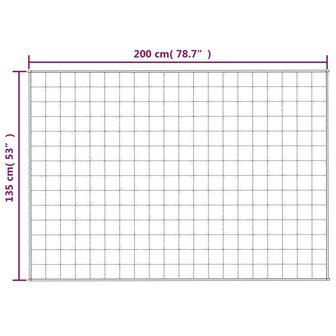 Verzwaringsdeken 135x200 cm 10 kg stof grijs 6