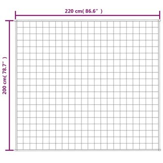 Verzwaringsdeken 200x220 cm 13 kg stof lichtcr&egrave;mekleurig 6