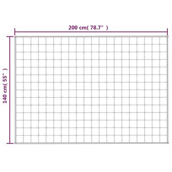 Verzwaringsdeken 140x200 cm 6 kg stof grijs 6