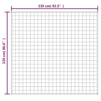 Verzwaringsdeken 220x235 cm 15 kg stof grijs 6