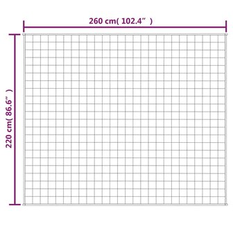 Verzwaringsdeken 220x260 cm 11 kg stof grijs 6