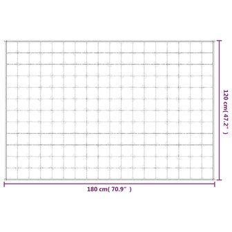 Verzwaringsdeken 120x180 cm 5 kg stof lichtcr&egrave;mekleurig 6