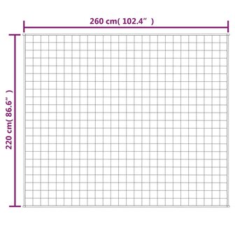 Verzwaringsdeken 220x260 cm 15 kg stof lichtcr&egrave;mekleurig 6