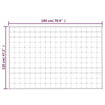 Verzwaringsdeken 120x180 cm 5 kg stof grijs 6