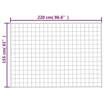 Verzwaringsdeken 155x220 cm 11 kg stof lichtcr&egrave;mekleurig 6