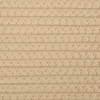 Wasmand &Oslash; 55x36 cm katoen beige en wit 7