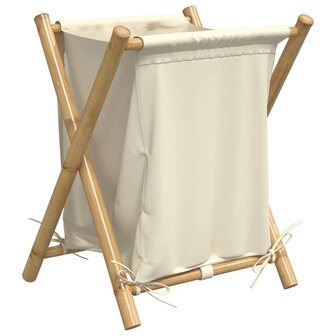 Wasmand 45x55x63,5 cm bamboe cr&egrave;mewit 2