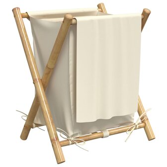 Wasmand 45x55x63,5 cm bamboe cr&egrave;mewit 6