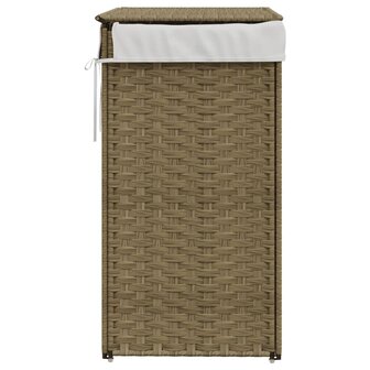 Wasmand met deksel 46x33x60 cm poly rattan 5