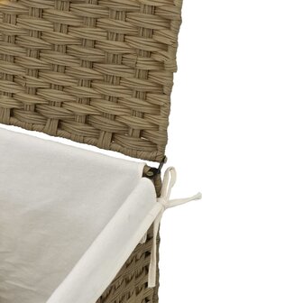 Wasmand met deksel 46x33x60 cm poly rattan 8