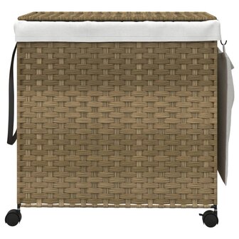 Wasmand op wielen 60x35x60,5 cm rattan 3