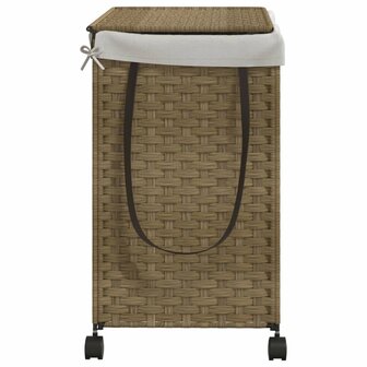 Wasmand op wielen 60x35x60,5 cm rattan 5