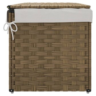 Wasmand met deksel 55,5x35x34 cm poly rattan 5