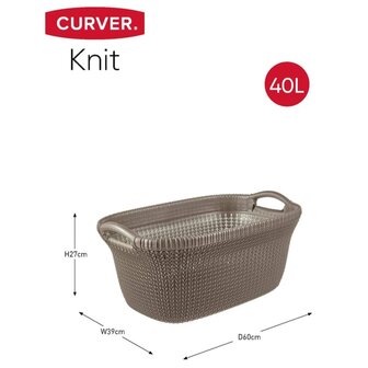 Curver Wasmand Knit 40 L metallic bruin 5