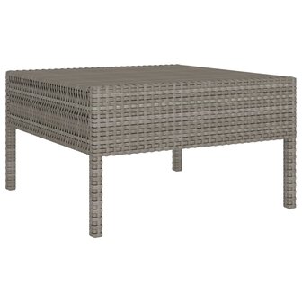 2-delige Loungeset met kussens poly rattan grijs 4