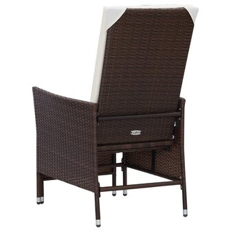 2-delige Loungeset met kussens poly rattan bruin 7