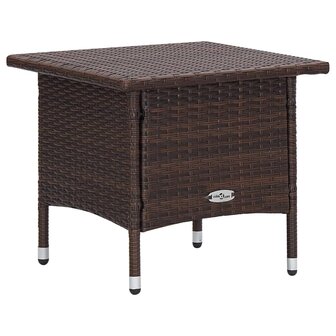 2-delige Loungeset met kussens poly rattan bruin 9