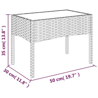 4-delige Loungeset met kussens poly rattan zwart 11