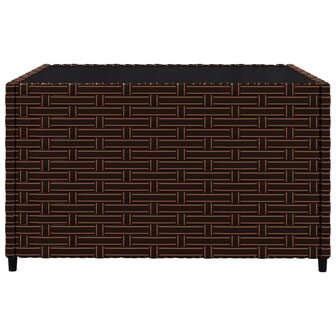 3-delige Loungeset met kussens poly rattan bruin 8