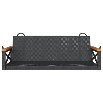 Schommelbank 109x62x40 cm poly rattan zwart 4