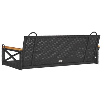 Schommelbank 109x62x40 cm poly rattan zwart 6