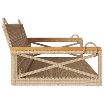 Schommelbank 109x62x40 cm poly rattan beige 5