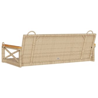 Schommelbank 109x62x40 cm poly rattan beige 6