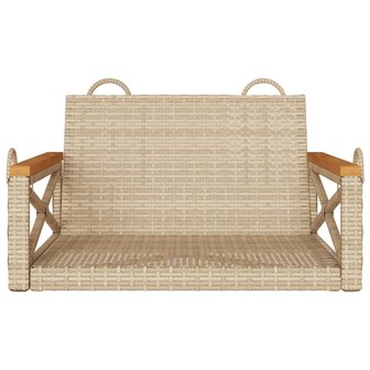 Schommelbank 63x62x40 cm poly rattan beige 4