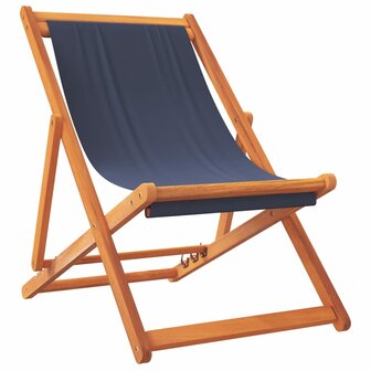 Strandstoelen 2 st inklapbaar stof blauw 3