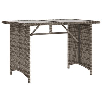 2-delige Tuinset met kussens poly rattan grijs 5