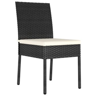 Tuinstoelen 2 st poly rattan zwart 2