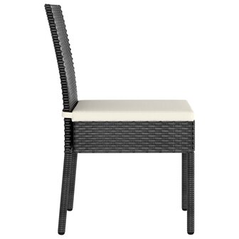 Tuinstoelen 2 st poly rattan zwart 3