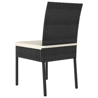 Tuinstoelen 2 st poly rattan zwart 4