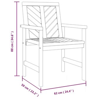 Tuinstoelen 2 st massief acaciahout 8