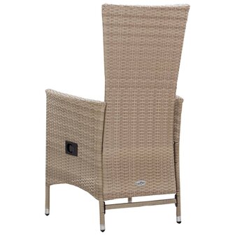 Tuinstoelen 2 st met kussens poly rattan beige 8