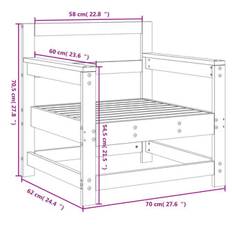 Tuinstoelen 2 st massief grenenhout honingbruin 8