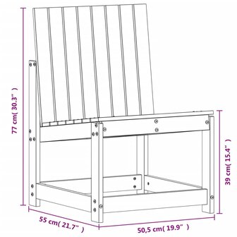 Tuinstoel 50,5x55x77 cm massief grenenhout wasbruin 9