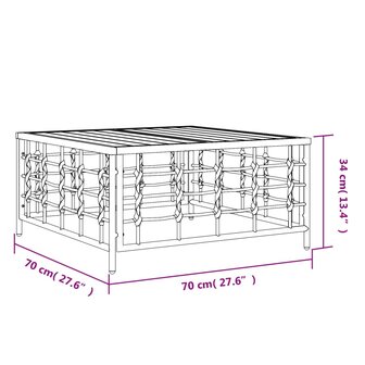 Tuintafel 70x70x34 cm poly rattan antracietkleurig 5