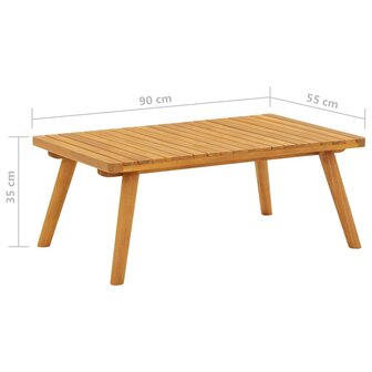 Tuintafel 90x55x35 cm massief acaciahout 6