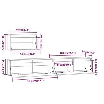 Tv-meubelen 3 st massief grenenhout wit 9