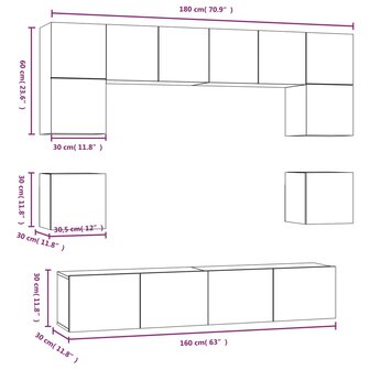 8-delige Tv-meubelset bewerkt hout sonoma eikenkleurig 10