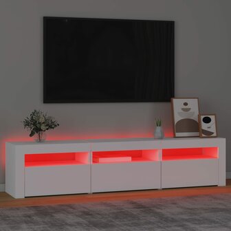 Tv-meubel met LED-verlichting 180x35x40 cm wit 5