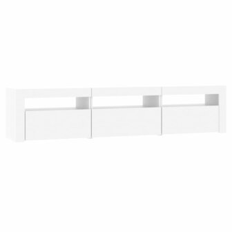 Tv-meubel met LED-verlichting 180x35x40 cm wit 7