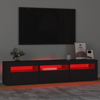 Tv-meubel met LED-verlichting 180x35x40 cm zwart 5