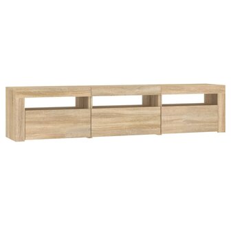 Tv-meubel met LED-verlichting 180x35x40 cm sonoma eikenkleurig 7