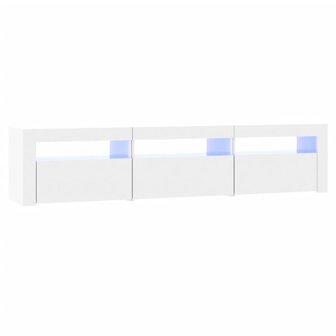 Tv-meubel met LED-verlichting 180x35x40 cm hoogglans wit 2