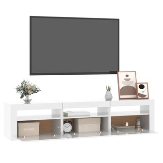 Tv-meubel met LED-verlichting 180x35x40 cm hoogglans wit 6