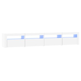 Tv-meubel met LED-verlichting 240x35x40 cm wit 2