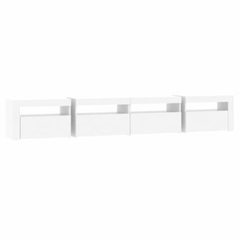 Tv-meubel met LED-verlichting 240x35x40 cm wit 8