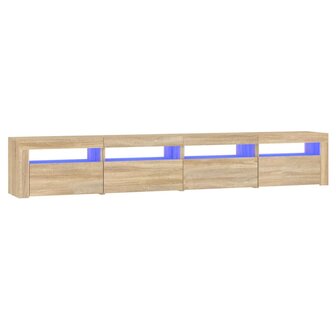 Tv-meubel met LED-verlichting 240x35x40 cm sonoma eikenkleurig 2